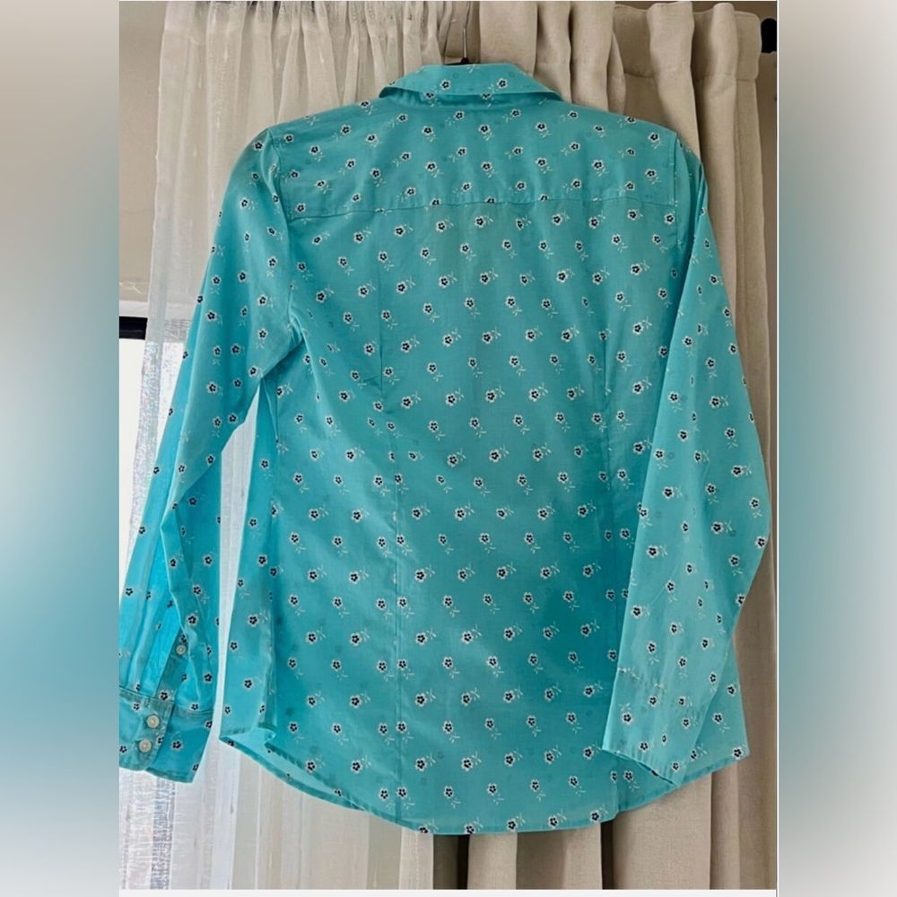 J.Crew Light Blue Patterned Shirt Medium. New - Picture 3 of 4